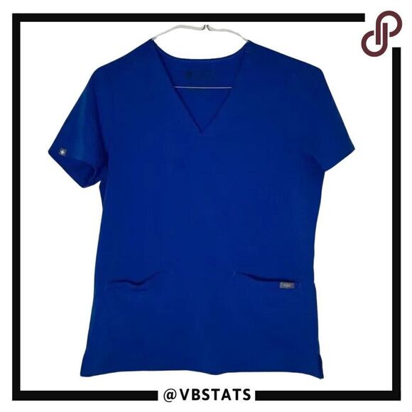 Figs Technical Collection SS Royal Blue Scrub Top in Size Small - Picture 1 of 6